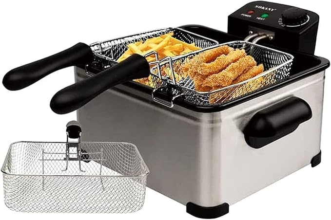 Jamaki Electric Fryer 5 Liter Stainless Steel 2400 Watt - jmk5015