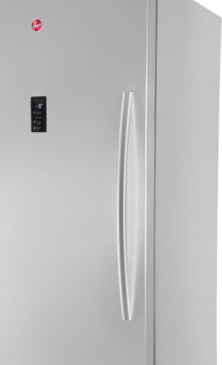 Hoover 766L Total No Frost Convertible Temp 2-in-1 Upright Fridge-Freezer, Inverter System, Multi Air, LED Light, Door Display, Left Opening, Inox Finish