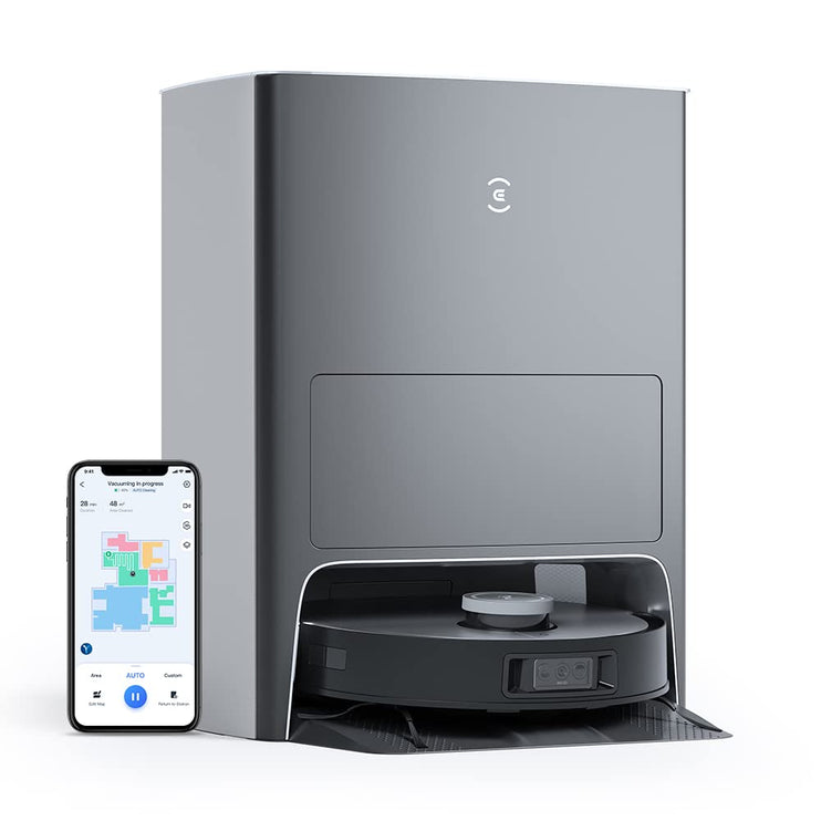 Ecovacs X1 Omni Robotic Vacuum Cleaner (Auto Clean + Auto Empty) Sweeping and Deep Mopping, 5000 Pa Suction, 3D EVIE Technology and Osmo Turbo 2.0, OK, Yeeko Voice Control (1 Year Warranty)