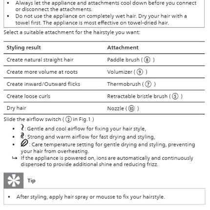 مجفف الشعر فيليبس 5000 سيريز إير ستايلر لتجفيف وتصفيف الشعر في وقت واحد، من تصفيف الشعر المبلل إلى الجاف مع العناية الأيونية وفرشاة غنية بزيت الأرغان، 5 ملحقات، أسود - BHA530/03