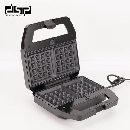 DSP Sandwich maker & Waffles, Nuts, Donuts, Shells MAker 4 * 1 with thermostat 800W KC1237 Black*Silver