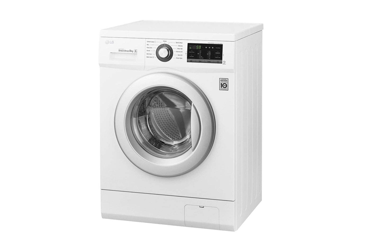 LG 7 Kg 1000 RPM Direct Drive Motor Front Load Washing Machine, White