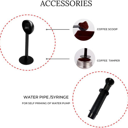 MEBASHI 3-in-1 Multifunction Espresso Capsule Coffee Machine, 600ML Water Tank, 19 Bar Pressure, Auto Shut Off | (ME-CEM302) (Black)|1450W