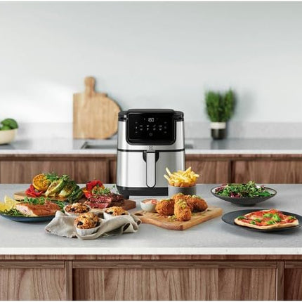 Electrolux 3.5L XL Digital Air Fryer 1500W with Rapid Hot Air Technology, 8 Preset Programs for Frying, Grilling, Broiling, Roasting, Baking, Toasting, Cooking, Auto-Off, Touch Control, ‎E5AF1-710S