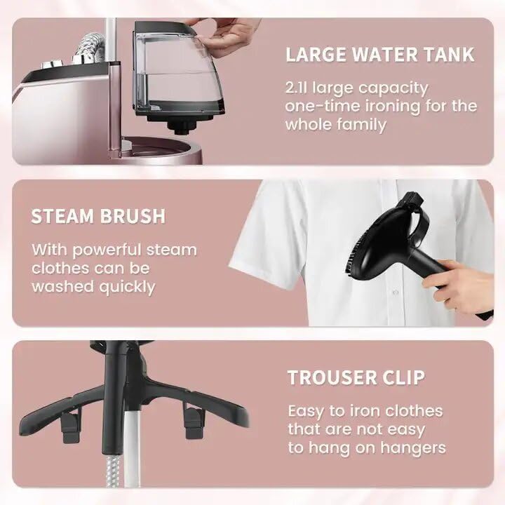 DSP Steam Iron For Clothes And Curtains, 2000 Watt 2.5 Liter With Thermostat Controller KD6019