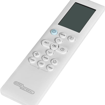 مكيف هواء سبليت سوبر جنرال، 3 طن، 36000 وحدة حرارية بريطانية، ضاغط ترددي، إعادة تشغيل تلقائي، زعنفة ذهبية، دوران في 4 اتجاهات، SGS-370-CE، أبيض - 134 × 45 × 38 سم، ضمان لمدة عام واحد