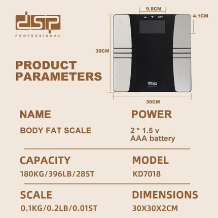 DSP Smart People Scale, Home Portable Body Weight KD7018 (180K)