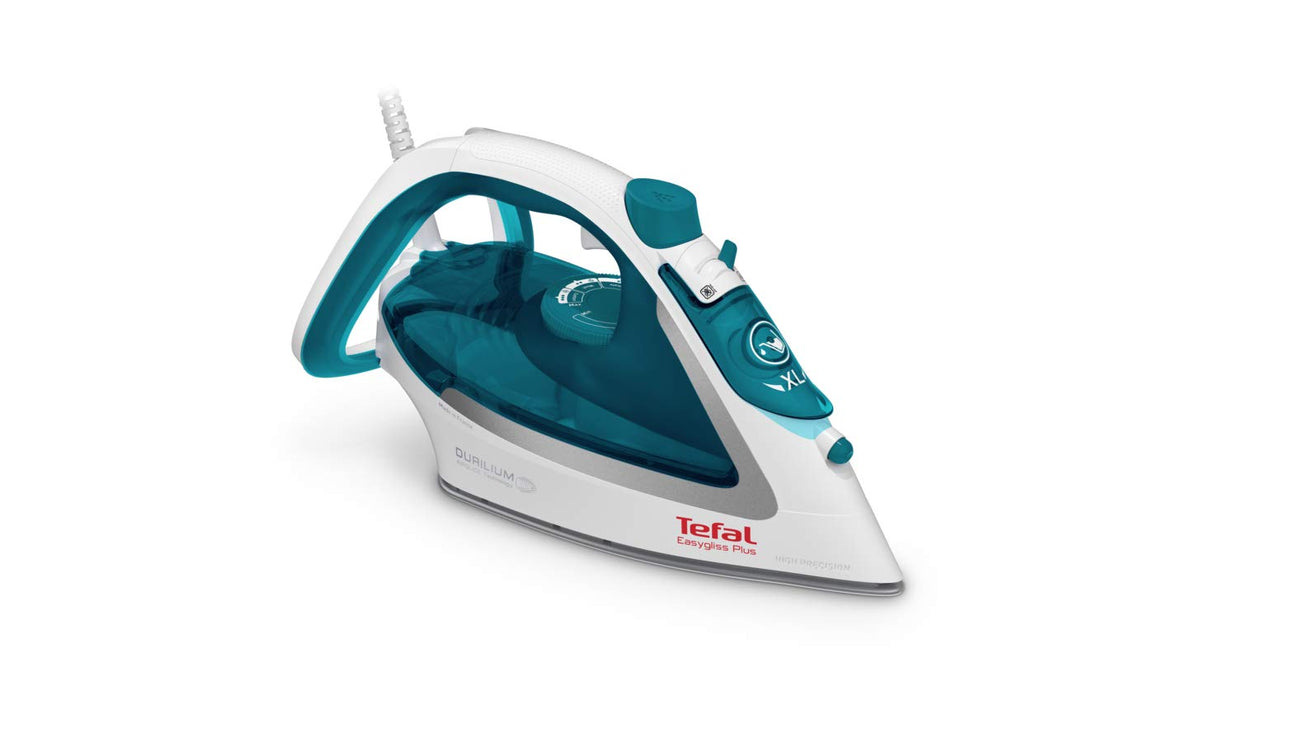 Tefal Easygliss Plus FV5718 Steam Iron Durilium Airglide Sole 2500 W Quick Heating Drip Stop Anti-limescale System Vertical Steam/ (كسر خارجي بسيط غير مؤثر)