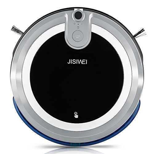 JISIWEI I3 Robotic Vacuum Cleaner Automatic Self Charging Floor Cleaner with Camera and App Remote Control Voice Prompt, Gray