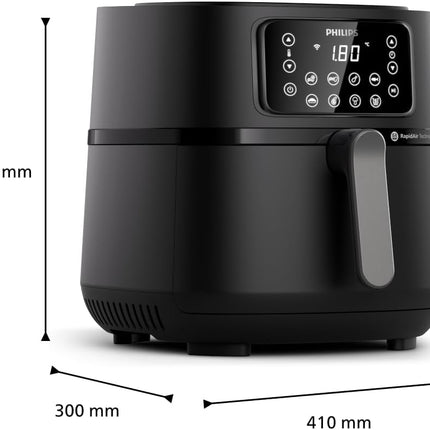 Philips Airfryer 5000 Series XXL, 7.2L (1.4kg), 16-in-1 Air Fryer, Wifi Connected, 90% Less Fat With Rapid Air Technology, HomeID App (HD9285/90)