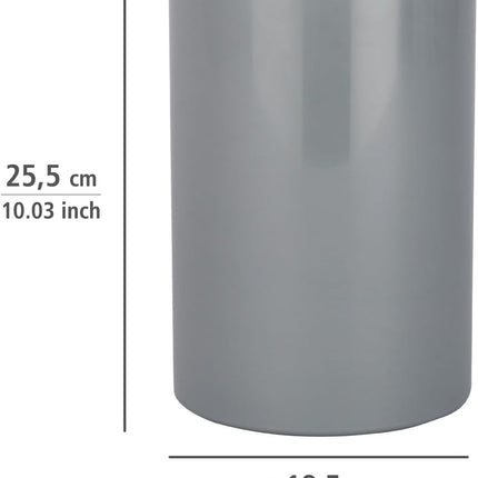 Wenko Wenko" Inca Swing Cover Bin, ABS, Grey, 18.5 x 18.5 x 25.5 cm