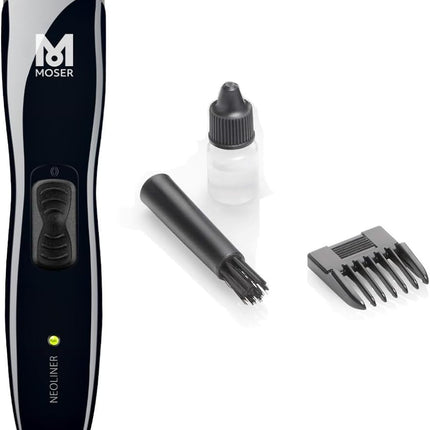 ماكينة حلاقة شعر موسر نيولاينر الاحترافية اللاسلكية للرجال (صنع في ألمانيا) | شفرة سحرية | شحن سريع وتشغيل لمدة ١٠٠ دقيقة | خفيفة الوزن ومريحة (١٥٨٦-٠١٥١)