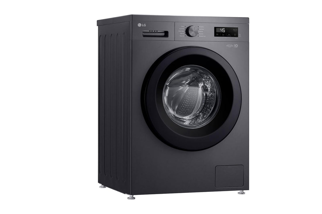 LG 8 kg Front Load Washer LVF0800PBPC Inverter Direct Drive, Stainless Steel, Black