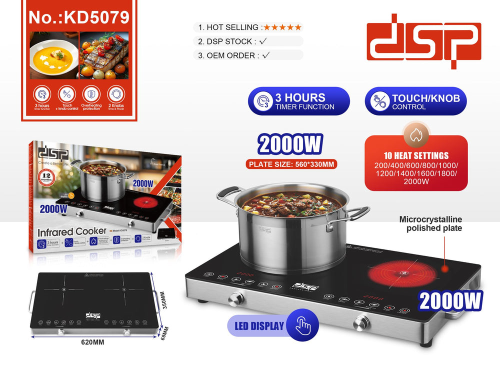DSP Induction Cooker KD5079 / 2000W Led Display