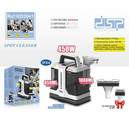 DSP KD2041, Portable Spot Cleaner Powerful Suction Stain Remover /450W / 1080ML