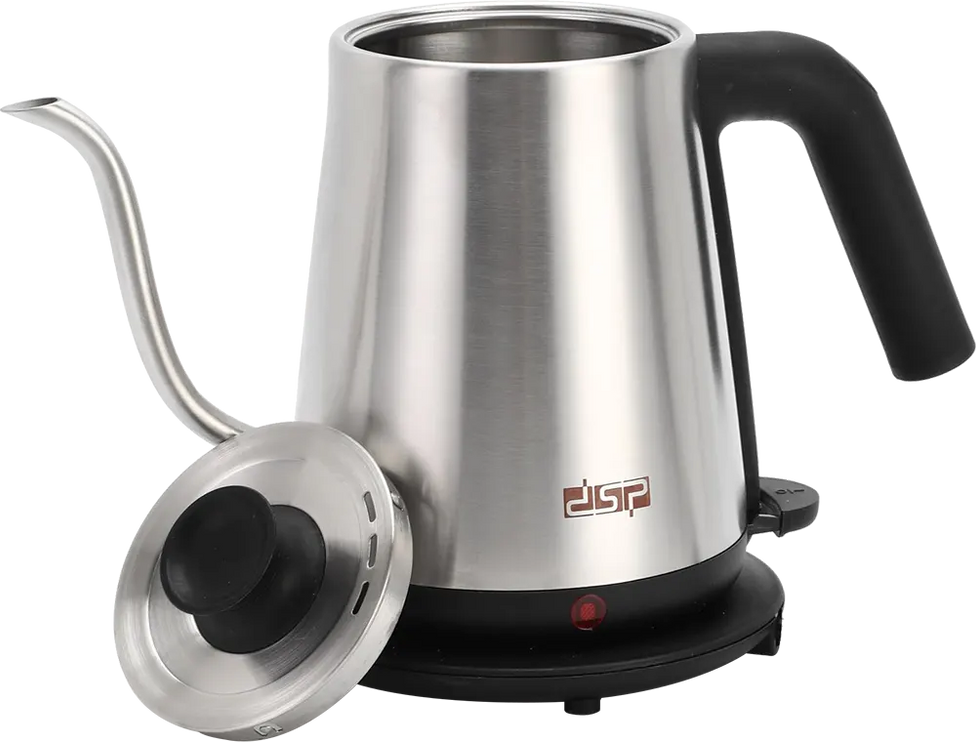 DSP Stainless Steel Electric Kettle 1200W, 800ml, Silver, Model KK1284
