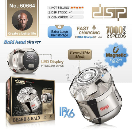 DSP Electric Head Shaver 60664 for Bald Heads and Beards