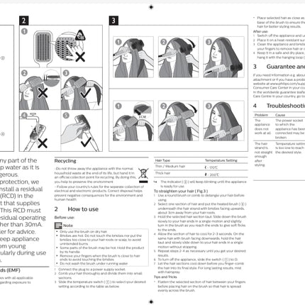 فيليبس BHH880، فرشاة تجعيد الشعر التلقائية وفرشاة فرد الشعر الساخنة، العناية بالتصفيف، أسود /170 درجة مئوية و200 درجة مئوية