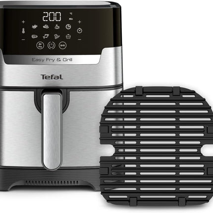 TEFAL Air Fryer | Easy Fry & Grill Digital 2-in-1 |4.2 L Capacity | 1550 W | Healthy Cooking | Air Fry + Grill | 8 Automatic Programs |Adjustable Temperature | Timer | | EY505D27