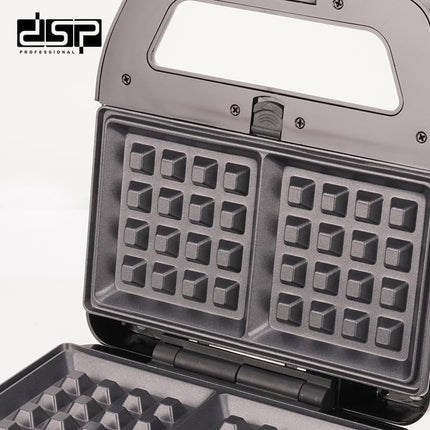 DSP Sandwich maker & Waffles, Nuts, Donuts, Shells MAker 4 * 1 with thermostat 800W KC1237 Black*Silver