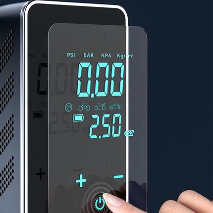 OUNA Electric inflator, ST-9616A Full-Touch-Screen Vehicle-Mounted Air Pump Portable Air Pump for Automobile Air Compressor Electric Tire Inflator