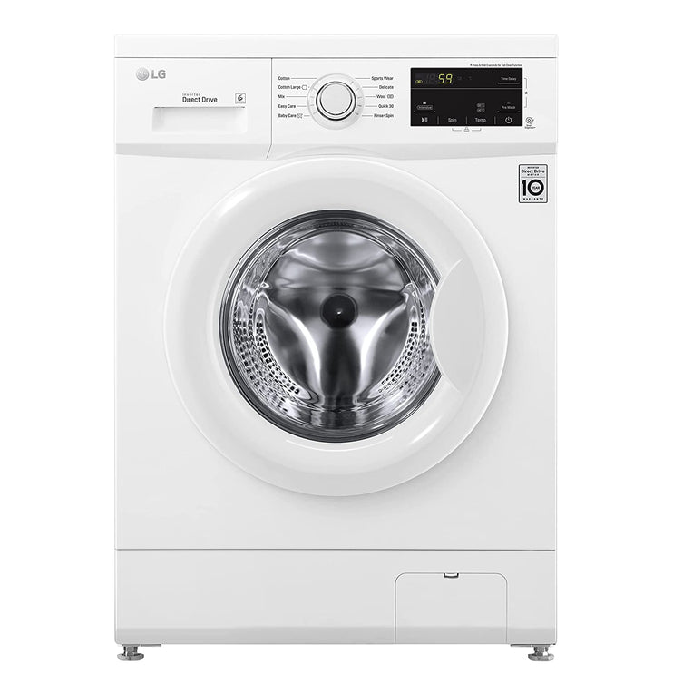 LG 7 Kg 1000 RPM Direct Drive Motor Front Load Washing Machine, White