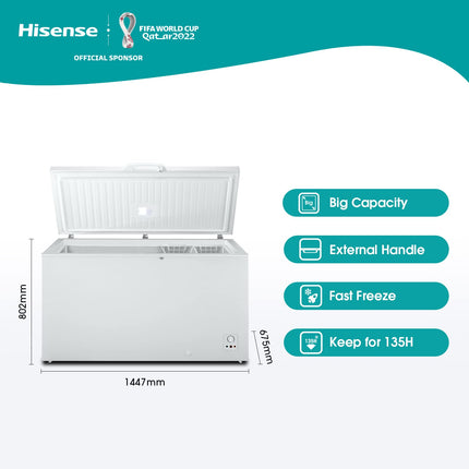 Hisense 550L Chest Freezer Single Door White Model FC55DD4SAA