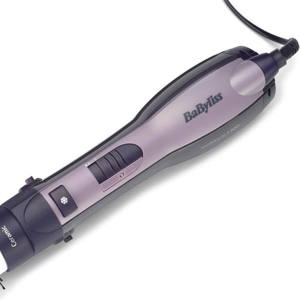 طقم تصفيف الشعر الكامل من بيبي ليس إير ستايلر | ١٢٠٠ واط | فرش حرارية ٣٨ مم، فرش ثابتة ٢٥ مم، فرش ناعمة ٢٠ مم | تحكم أيوني بالتجعد | ٣ إعدادات حرارة | (AS121SDE)