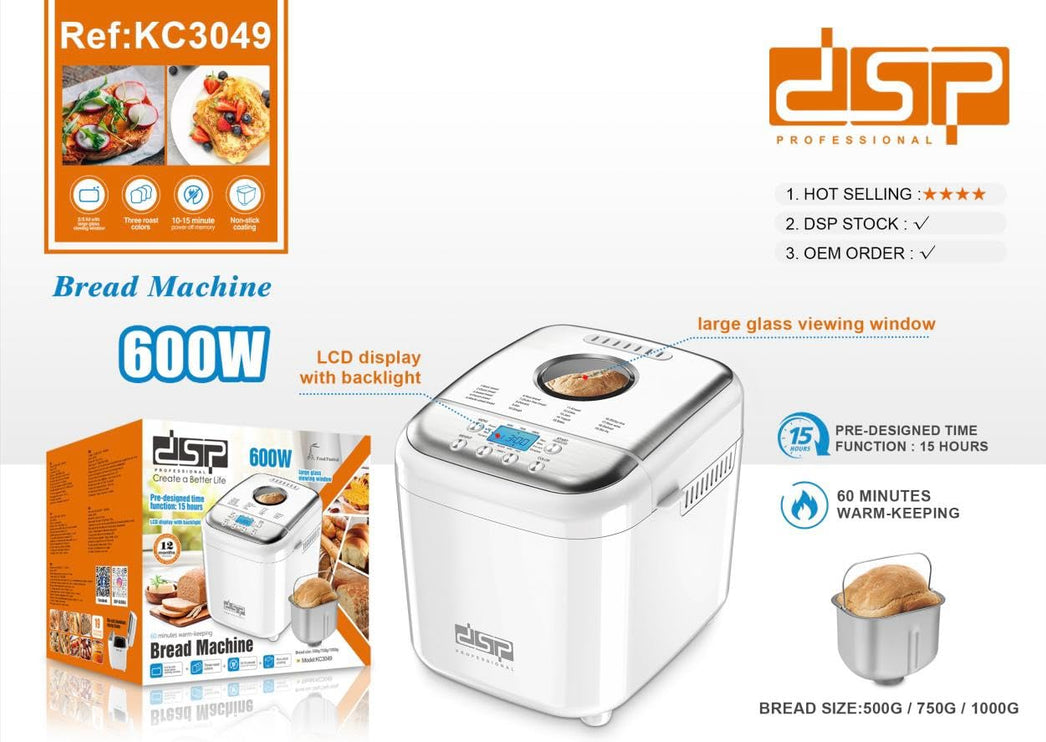 DSP KC3049 Bread Making Machine 600W
