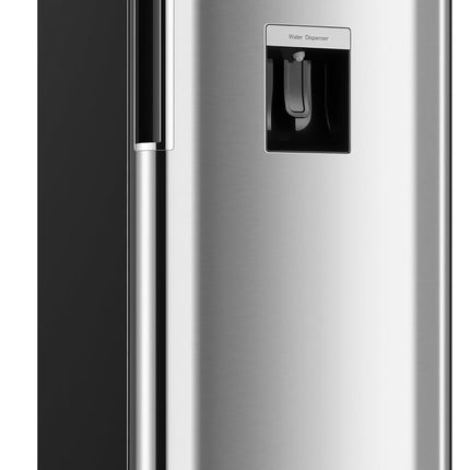 Hoover 195L Single Door Refrigerator With Water dispenser, Curved door design, Chiller Compartment, LED Lighting, Glass Shelves  HSD-K195-S