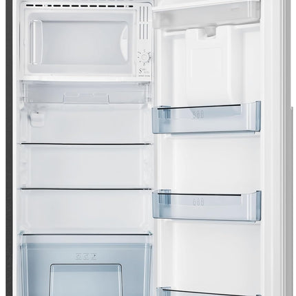 Hoover 195L Single Door Refrigerator With Water dispenser, Curved door design, Chiller Compartment, LED Lighting, Glass Shelves  HSD-K195-S