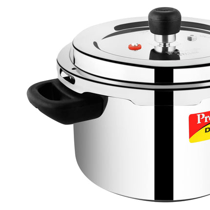 Prestige Stainless Steel Cookerteel 4.0 Ltr Svachh Dlx Alpha Cooker 4 Ltr | Grey