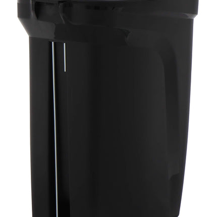 Tramontina Compact Black Polypropylene Compact Trash Can with a Galvanized Steel Rod 10L