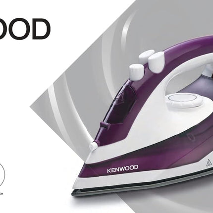 Kenwood Steam Iron 2000W, 250ml, Non-Stick Soleplate, 18/120g Steam, Purple, Stp40.000Wp.