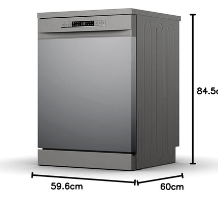 Hisense 15 Place settings Freestanding Dishwasher 8 Programs Color Titanium Grey Model HS623E90G