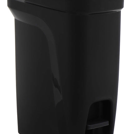 Tramontina Compact Black Polypropylene Compact Trash Can with a Galvanized Steel Rod 10L