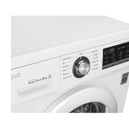 LG 7 Kg 1000 RPM Direct Drive Motor Front Load Washing Machine, White