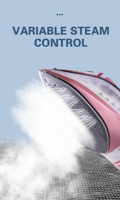 مكواة بخار دي إس بي، مكواة بخار محمولة، مكواة بخار بخاخ، 2200 واط مع قاعدة مطلية بالسيراميك، خزان مياه سعة 275 مل، تدفق بخار قوي، تنظيف ذاتي، KD1096