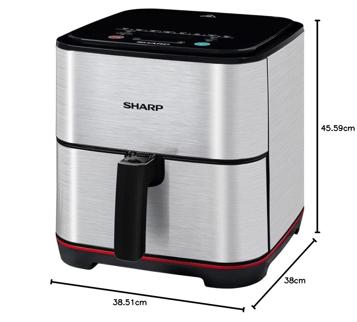 Sharp Air Fryer 1600 Watts, 7 Liters,8 Cook Menu, Non-stick coating - KF-AF70RT-S3