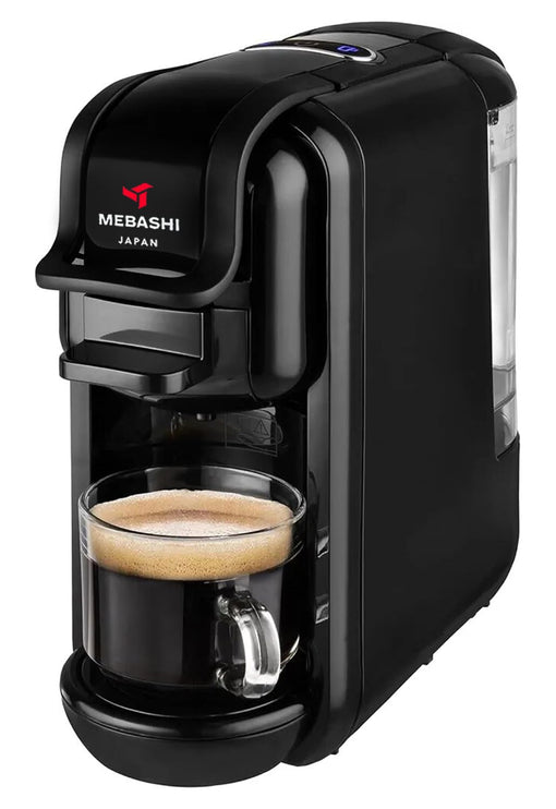 MEBASHI 3-in-1 Multifunction Espresso Capsule Coffee Machine, 600ML Water Tank, 19 Bar Pressure, Auto Shut Off | (ME-CEM302) (Black)|1450W
