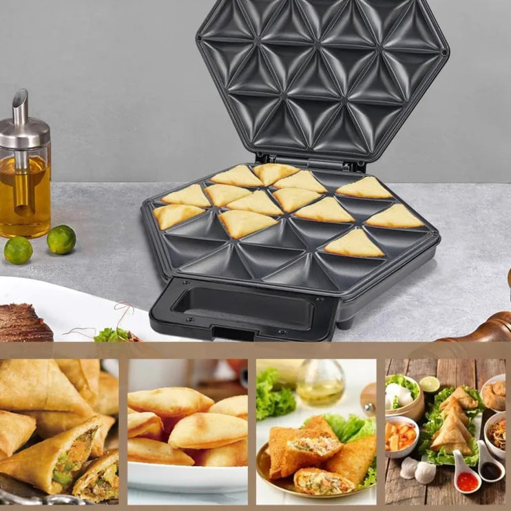 DSP KC1221 Samosa Dumpling Maker with 8 Cavity Mold, 1200W Power, Non-Stick Coating, Perfect for Home or Commercial Use