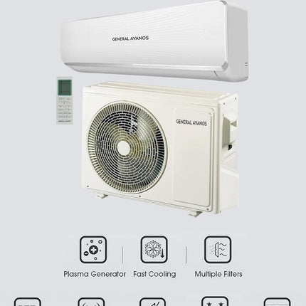 General Avanos Split Air Conditioner, German Quality,18000 BTU, Fast Cooling, Golden Fins, Rotary Compressor, R410A/ AVACS18K054