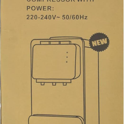GEO GENERAL GSM-315LB Top Load Water Dispenser, 3 Taps, Hot & Cold, 5 L/hr Hot, 2 L/hr Cold, 550W Heating, 90W Cooling, 640W Total, Black + Silver