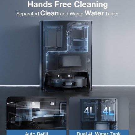 Ecovacs X1 Omni Robotic Vacuum Cleaner (Auto Clean + Auto Empty) Sweeping and Deep Mopping, 5000 Pa Suction, 3D EVIE Technology and Osmo Turbo 2.0, OK, Yeeko Voice Control (1 Year Warranty)