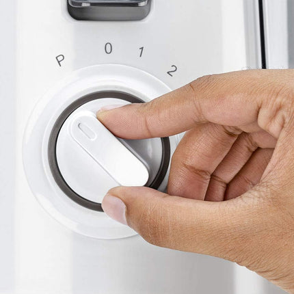 Black & Decker 250W juicer with pulp separator, large fruit feed chute, white/gray - JE250-B5