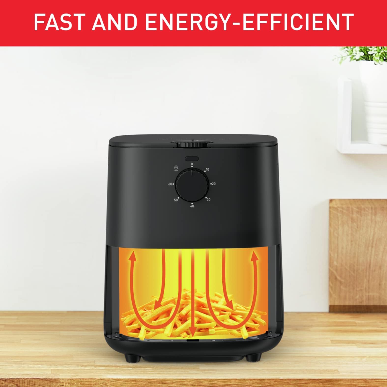 TEFAL Air Fryer | Easy Fry Essential |3.5 L Capacity | 1430W | Healthy Cooking |Adjustable Temperature | EY130840