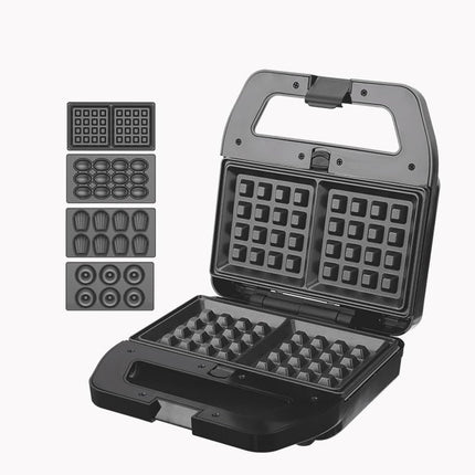 DSP Sandwich maker & Waffles, Nuts, Donuts, Shells MAker 4 * 1 with thermostat 800W KC1237 Black*Silver