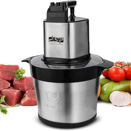 Meat Grinder & Meat Grinder Meat Chopper 1200W, 6L Capacity, Metal Spindle, Four Stainless Steel Blades, 3 Gears, SUS 304 Stainless Steel Body, KM4089, Multicolo