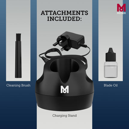 ماكينة حلاقة موسر تي-كت الاحترافية اللاسلكية للرجال بشفرة تي مقاس 40 مم (صنع في ألمانيا) | مدة تشغيل تصل إلى 60 دقيقة | شفرات فولاذية عالية الجودة | خفيفة الوزن وهادئة التشغيل (1591-0170)