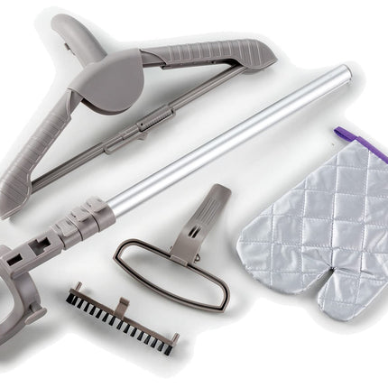 KENWOOD Garment Steamer 1500W with 2L Water Tank Capacity, Rotary Wheels, Folding Rack, Trouser Press, Glove GSP65.500BK Black